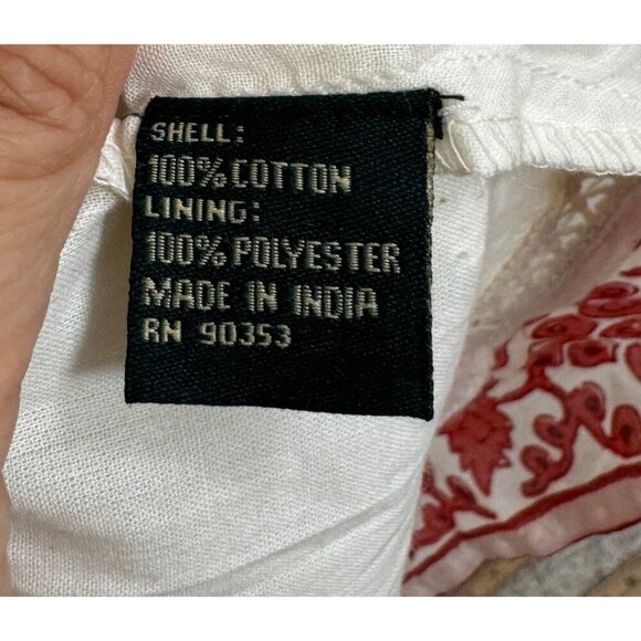 Meadow Rhodes Daisyella Fit And Flare- Off White And Maroon Cotton Dobby Dress s - Picture 7 of 10